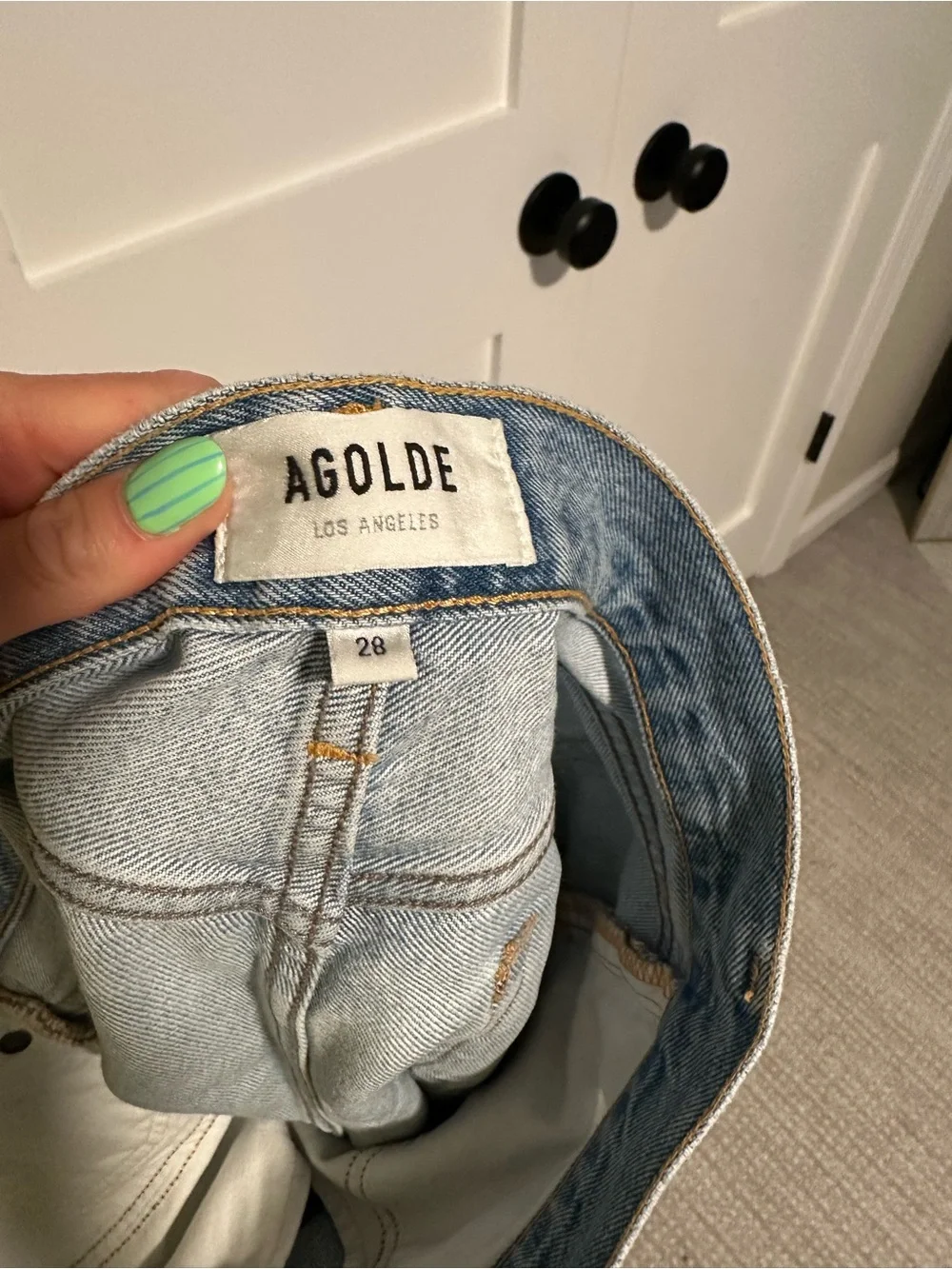 AGOLDE Parker Long Denim Shorts